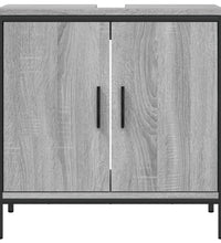 Waschbeckenunterschrank Grau Sonoma 60x30x60 cm Holzwerkstoff