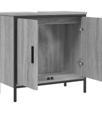 Waschbeckenunterschrank Grau Sonoma 60x30x60 cm Holzwerkstoff