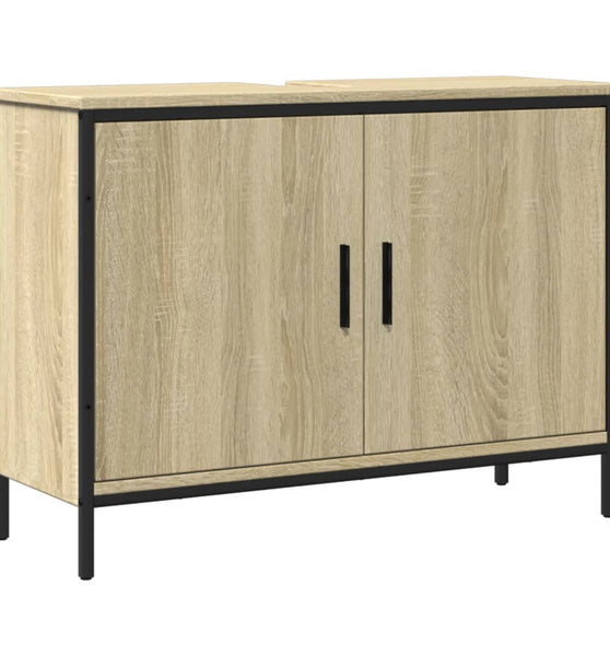 Waschbeckenunterschrank Sonoma-Eiche 80x30x60 cm Holzwerkstoff