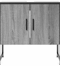 Waschbeckenunterschrank Grau Sonoma 60x33x60 cm Holzwerkstoff