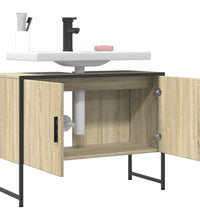 Waschbeckenunterschrank Sonoma-Eiche 80x33x60 cm Holzwerkstoff