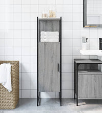 Badschrank Grau Sonoma 33x33x120,5 cm Holzwerkstoff