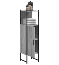 Badschrank Grau Sonoma 33x33x120,5 cm Holzwerkstoff