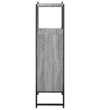 Badschrank Grau Sonoma 33x33x120,5 cm Holzwerkstoff