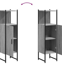 Badschrank Grau Sonoma 33x33x120,5 cm Holzwerkstoff