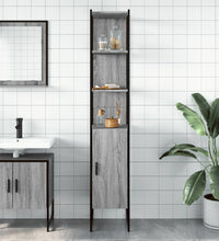 Badschrank Grau Sonoma 33x33x185,5 cm Holzwerkstoff