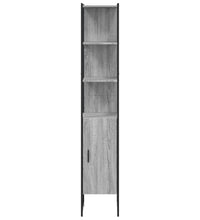 Badschrank Grau Sonoma 33x33x185,5 cm Holzwerkstoff
