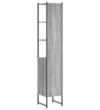 Badschrank Grau Sonoma 33x33x185,5 cm Holzwerkstoff