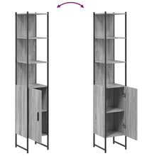 Badschrank Grau Sonoma 33x33x185,5 cm Holzwerkstoff