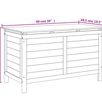 Gartentruhe 99x49,5x58,5 cm Massivholz Tanne