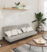 Schlafsofa 2-Sitzer Hellgrau Samt