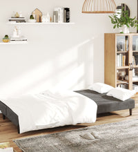 Schlafsofa 2-Sitzer Dunkelgrau Samt