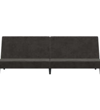 Schlafsofa 2-Sitzer Dunkelgrau Samt