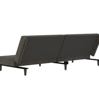 Schlafsofa 2-Sitzer Dunkelgrau Samt