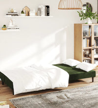 Schlafsofa 2-Sitzer Dunkelgrün Samt