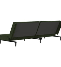 Schlafsofa 2-Sitzer Dunkelgrün Samt