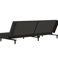 Schlafsofa 2-Sitzer Schwarz Samt