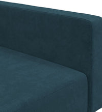 Schlafsofa 2-Sitzer Blau Samt