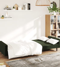 Schlafsofa 2-Sitzer Dunkelgrün Samt