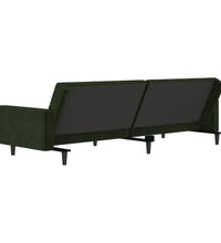 Schlafsofa 2-Sitzer Dunkelgrün Samt