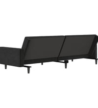 Schlafsofa 2-Sitzer Schwarz Samt