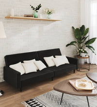 Schlafsofa 2-Sitzer Schwarz Samt