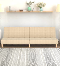 Schlafsofa 2-Sitzer Creme Stoff