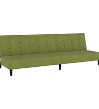 Schlafsofa 2-Sitzer Hellgrün Samt