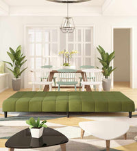 Schlafsofa 2-Sitzer Hellgrün Samt