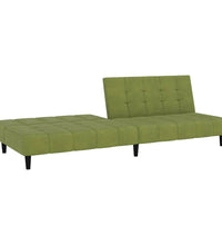 Schlafsofa 2-Sitzer Hellgrün Samt