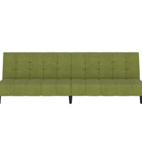 Schlafsofa 2-Sitzer Hellgrün Samt