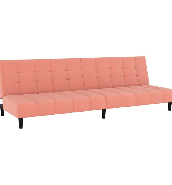 Schlafsofa 2-Sitzer Rosa Samt