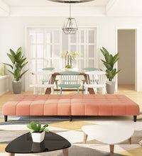 Schlafsofa 2-Sitzer Rosa Samt