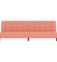 Schlafsofa 2-Sitzer Rosa Samt