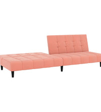 Schlafsofa 2-Sitzer Rosa Samt
