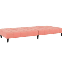 Schlafsofa 2-Sitzer Rosa Samt