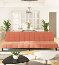 Schlafsofa 2-Sitzer Rosa Samt