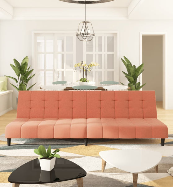 Schlafsofa 2-Sitzer Rosa Samt