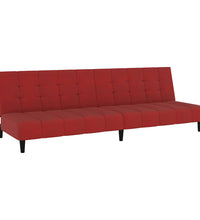 Schlafsofa 2-Sitzer Weinrot Samt