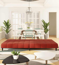 Schlafsofa 2-Sitzer Weinrot Samt