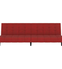 Schlafsofa 2-Sitzer Weinrot Samt