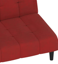 Schlafsofa 2-Sitzer Weinrot Samt