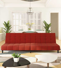 Schlafsofa 2-Sitzer Weinrot Samt