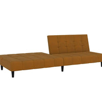 Schlafsofa 2-Sitzer Braun Samt