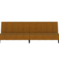 Schlafsofa 2-Sitzer Braun Samt