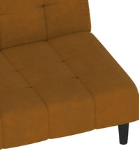 Schlafsofa 2-Sitzer Braun Samt