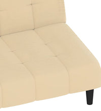 Schlafsofa 2-Sitzer Creme Samt