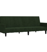 Schlafsofa 2-Sitzer Dunkelgrün Samt