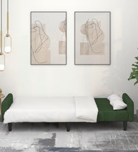 Schlafsofa 2-Sitzer Dunkelgrün Samt