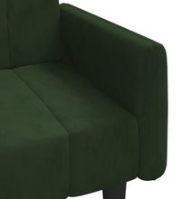 Schlafsofa 2-Sitzer Dunkelgrün Samt